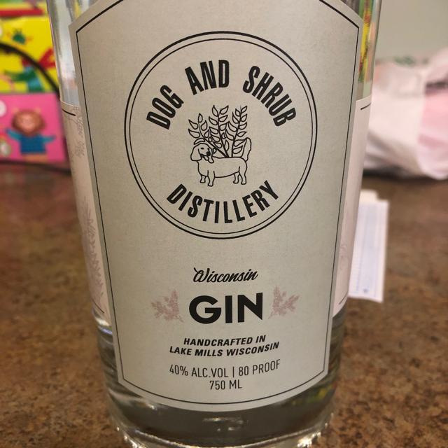 Dog and shrub distillery Wisconsin gin