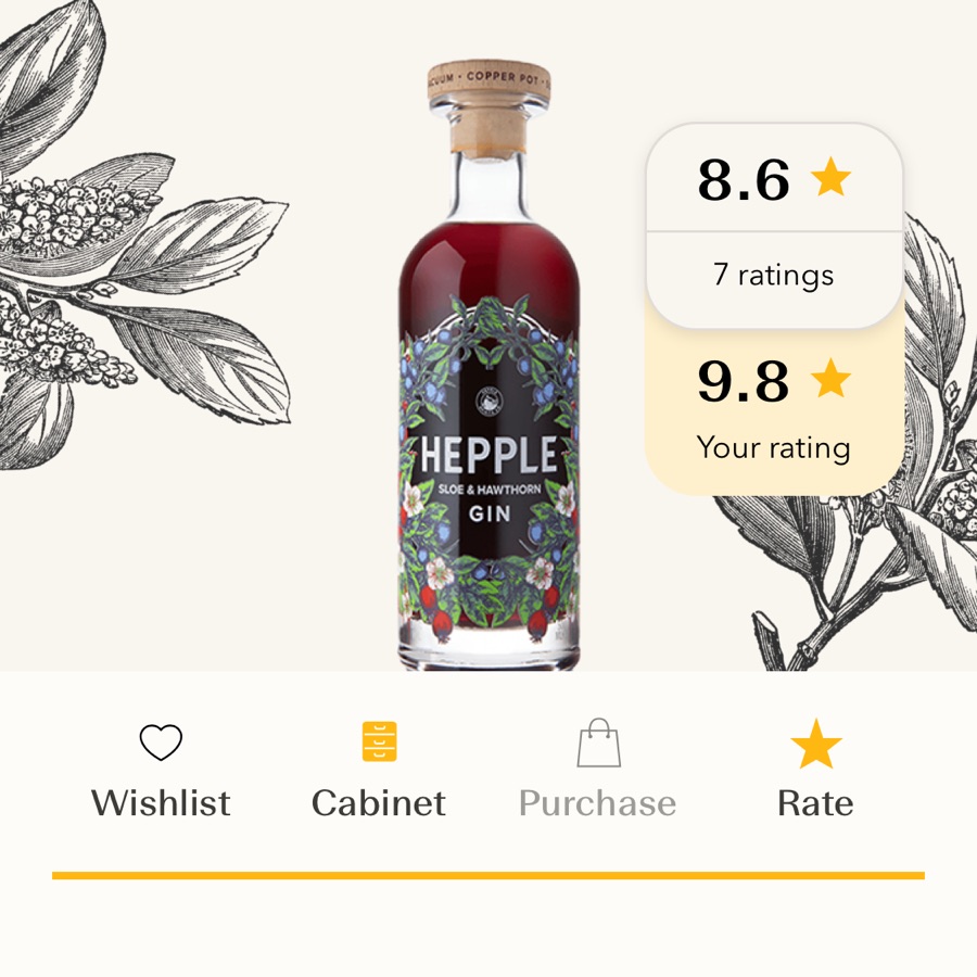 Hepple Sloe & Hawthorn Gin