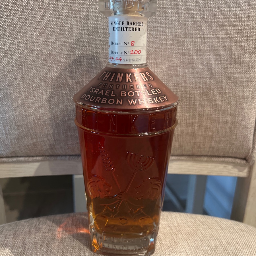 Thinkers - Furthured - Israel Bottled Burbon Whiskey - Single
 Barrel