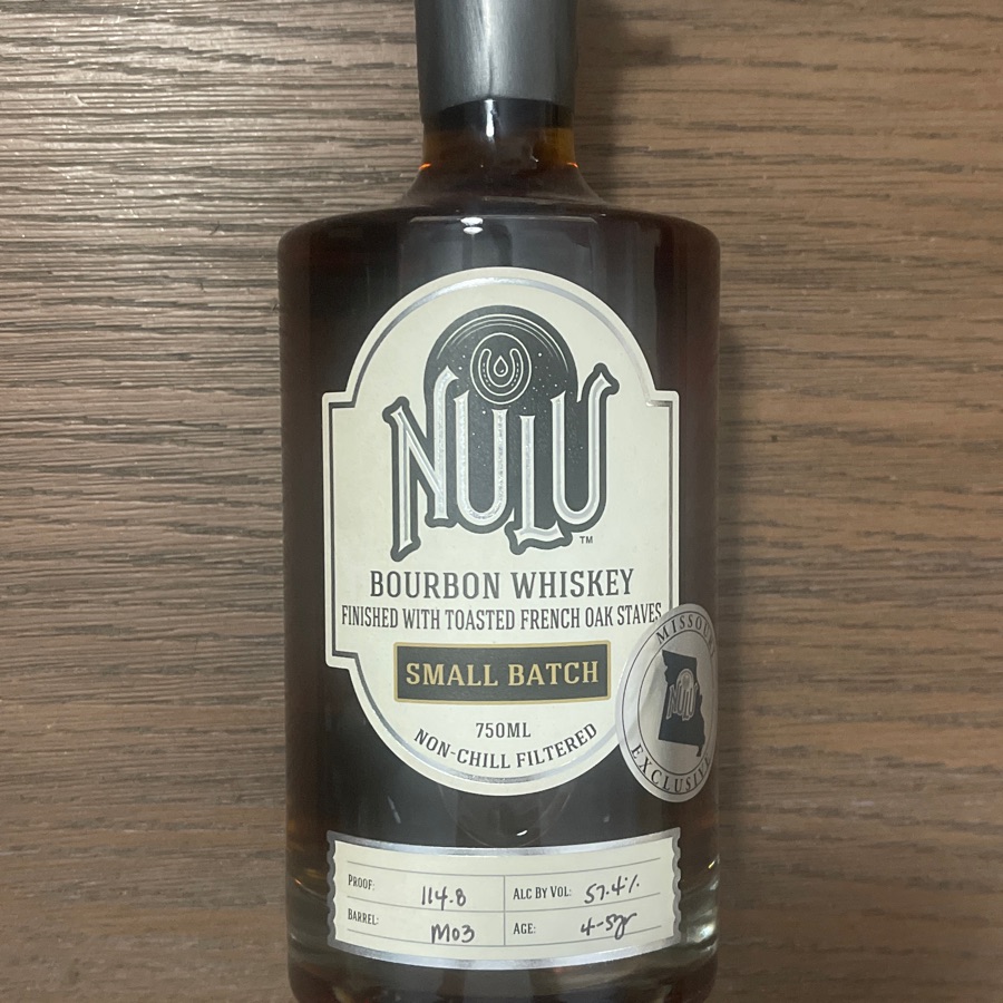 Nulu Small Batch Bourbon Whiskey Finished With Toasted French Oak Staves - Missouri Exclusive