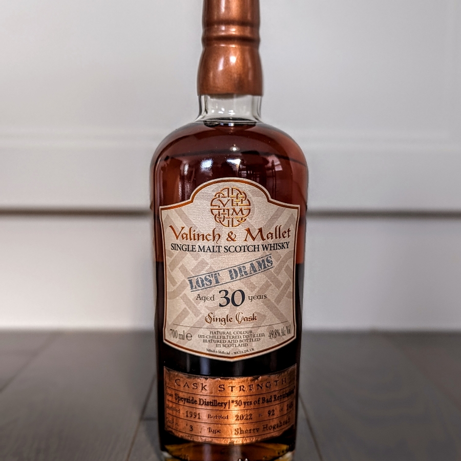 Valinch & Mallet Speyside Distillery 1991 30 Year Single Malt Scotch Whisky