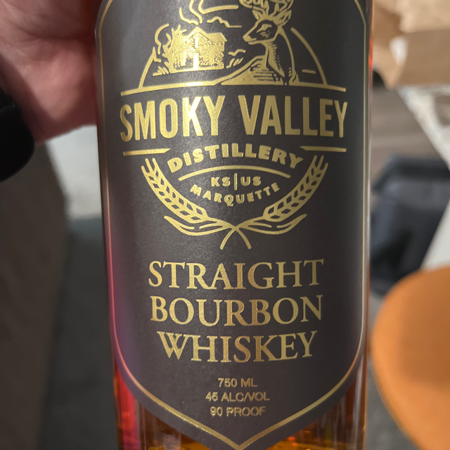 Smoky Valley Distillery Straight Bourbon Whiskey