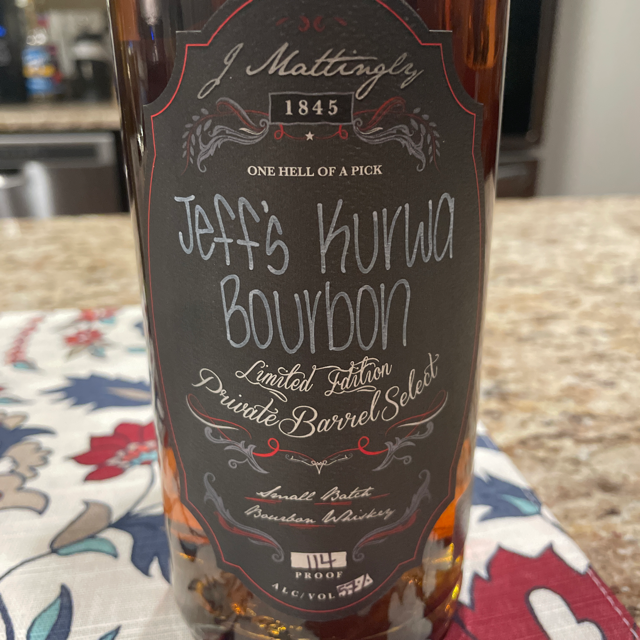 J. Mattingly 1845 Private Barrel Select Bourbon "Jeff's Kurwa Bourbon"