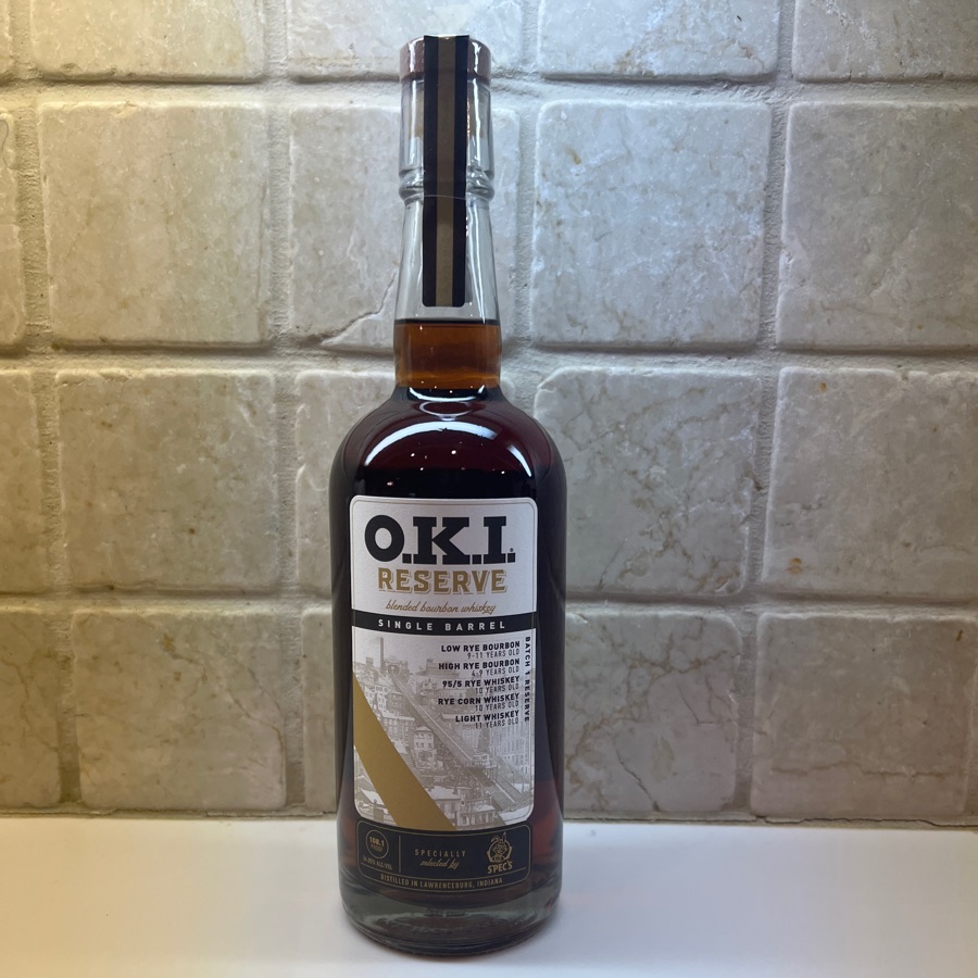 O.K.I. Reserve Single Barrell Blended Bourbon Whiskey