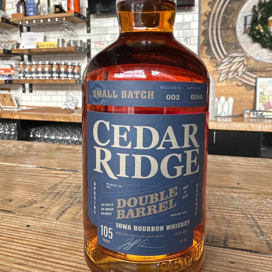 Cedar Ridge Double Barrel Iowa Bourbon Whiskey - Small Batch Release #2