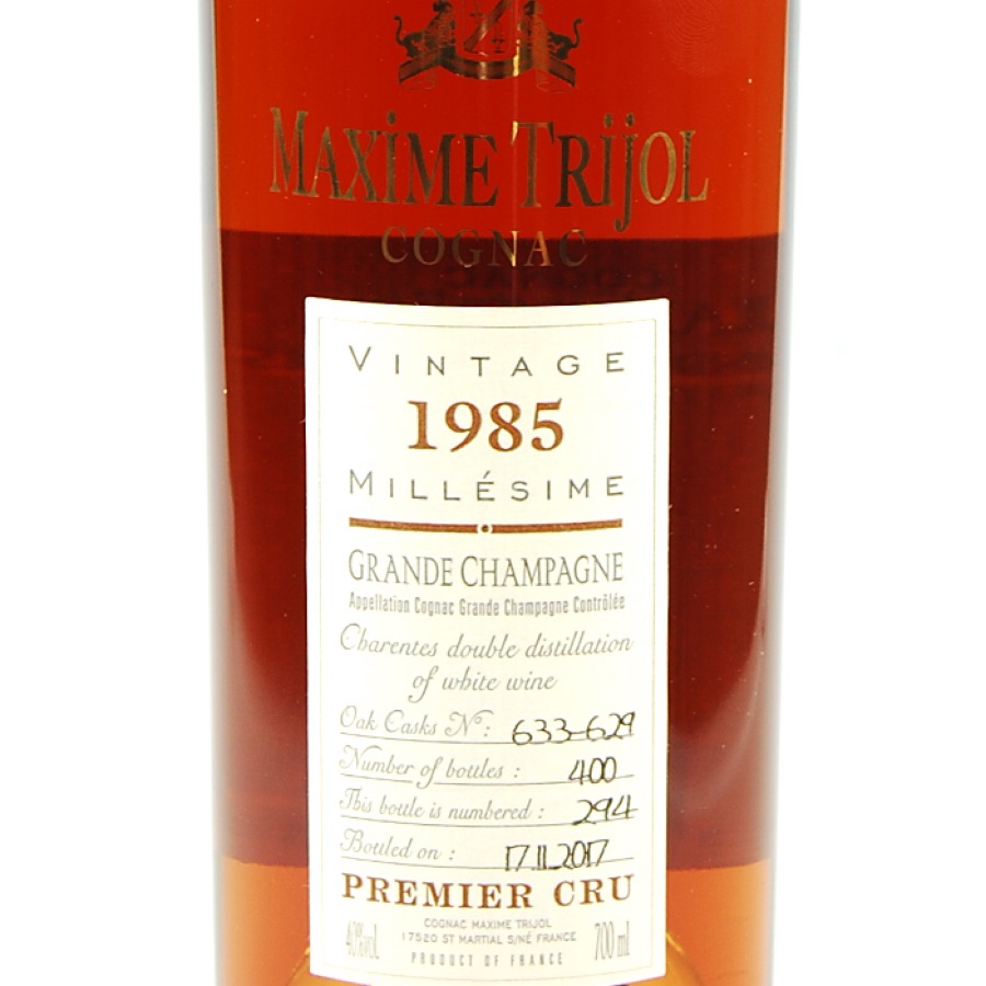 Maxime Trijol 1985 Vintage Grande Champagne Cognac