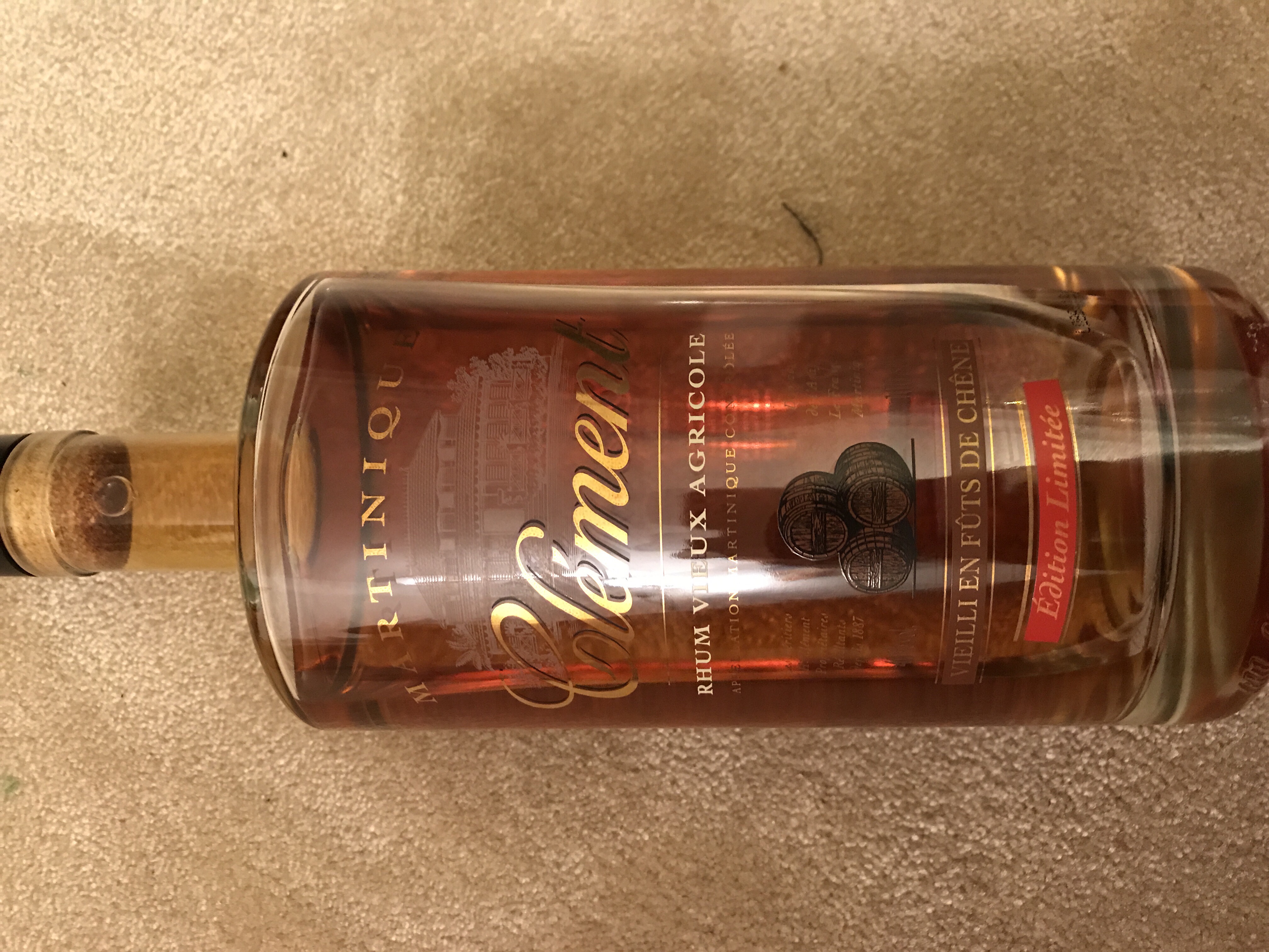 Clément rhum vieux agricole vielli en fûts de chêne