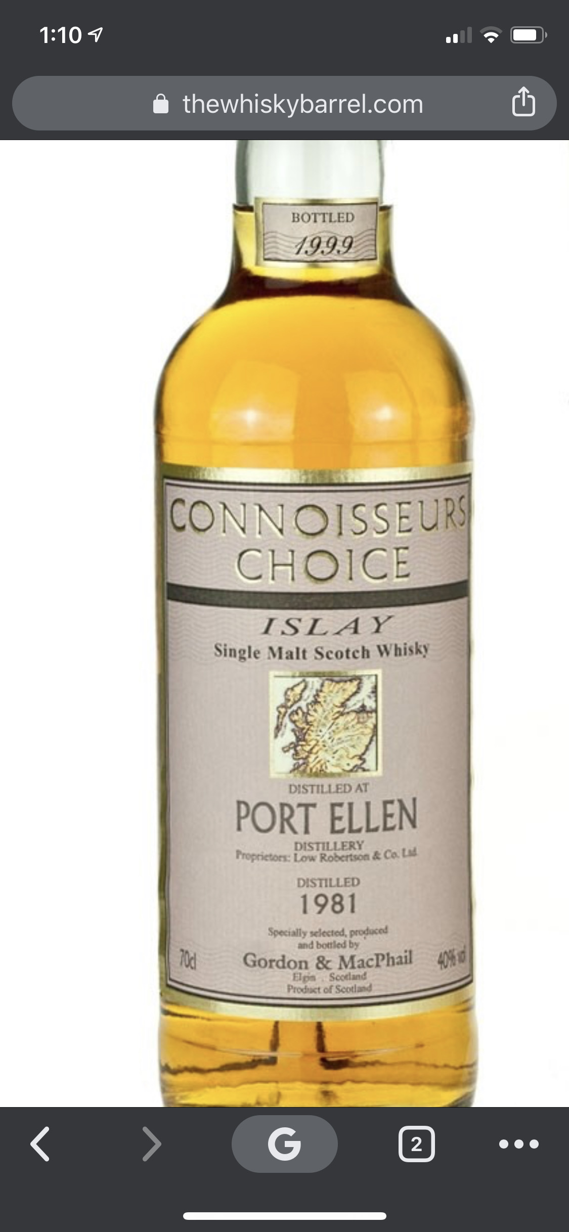 Port Ellen 1981 Connoisseurs Choice (Gordon & MacPhail)