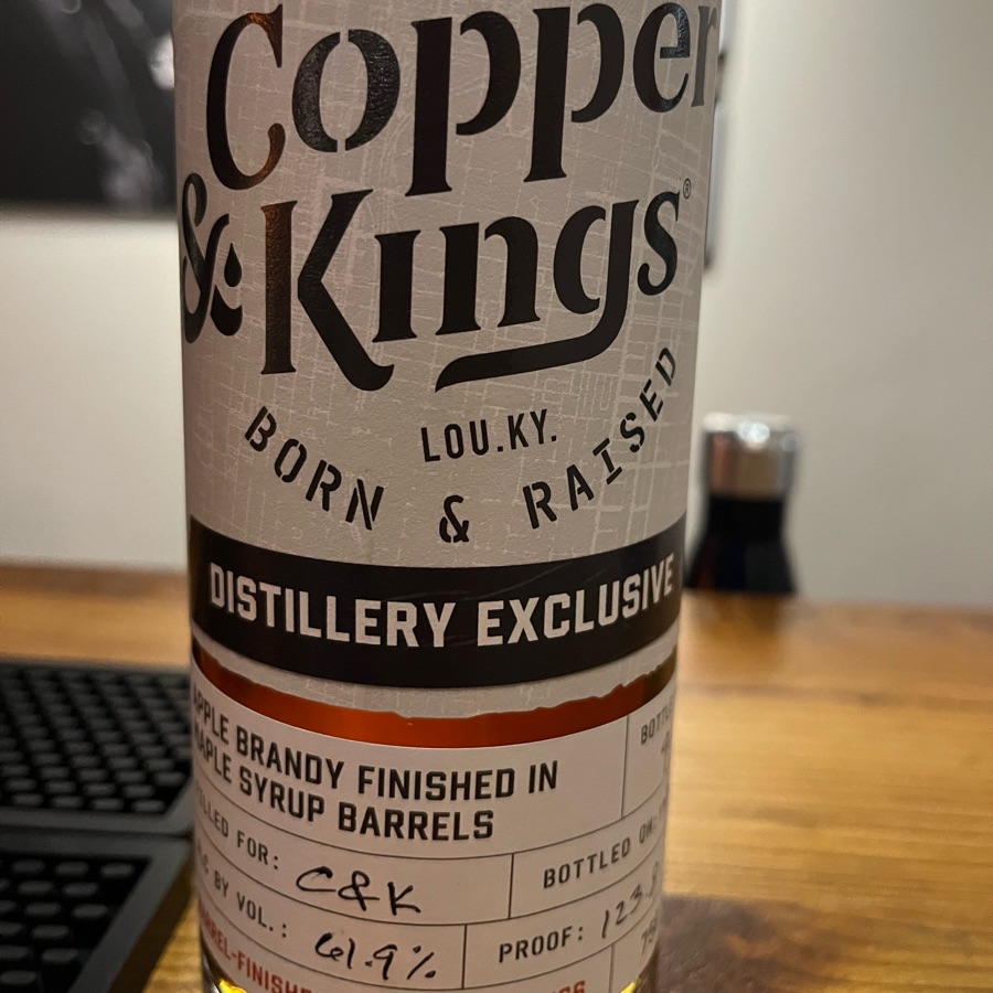 Copper & Kings Apple Brandy Finished in Maple Syrup Barrels (distillery exclusive)