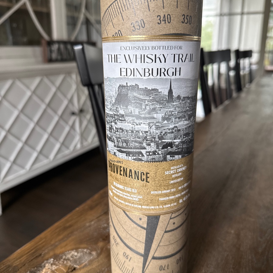 The Whisky Trail Edinburgh Douglas Laing's Provenance 10 year single mslt