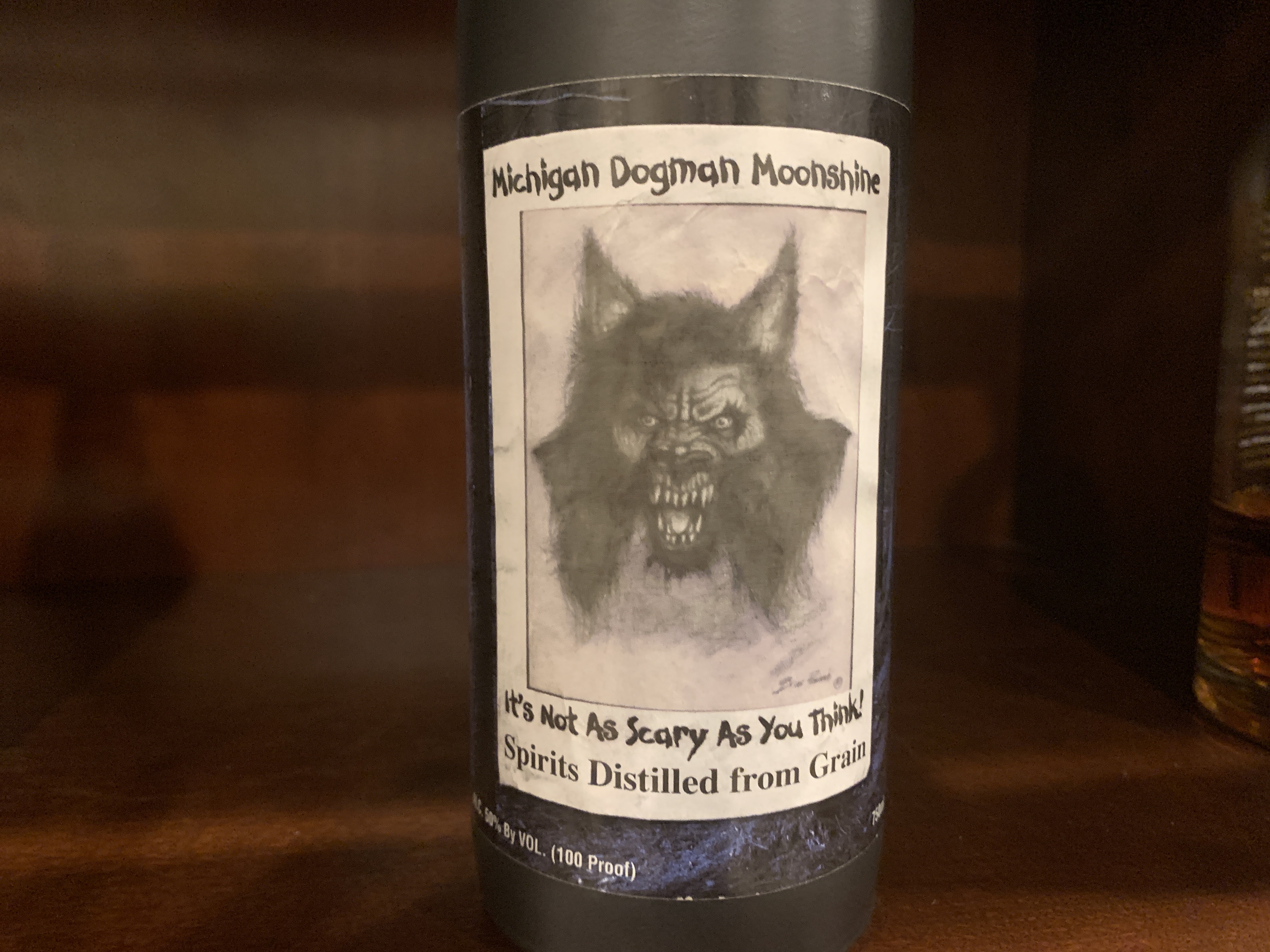 Northern Latitudes Distillery Michigan Dogman Moonshine "It's Not as Scary as You Think"