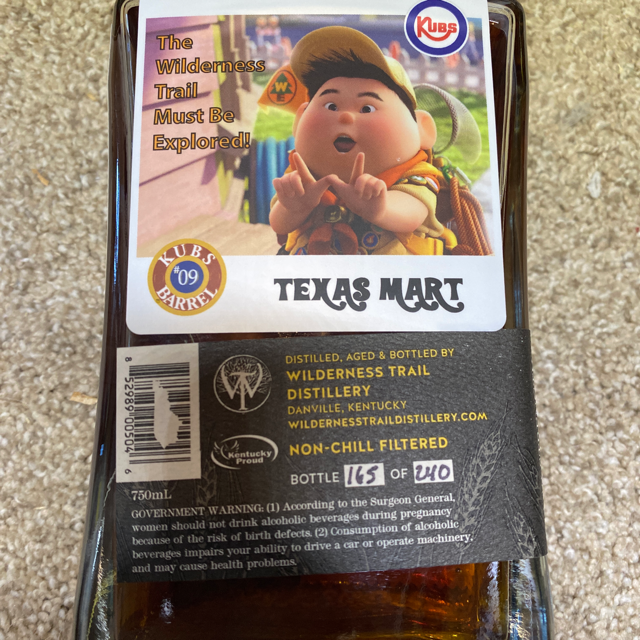 Wilderness Trail Single Barrel Texas Mart Store Pick KUBS #09
