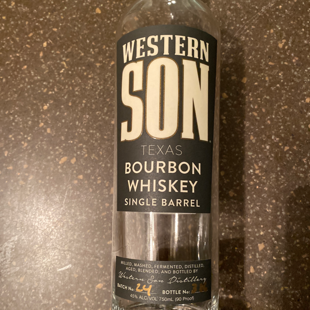 Western Son Texas Bourbon Whiskey Single Barrel