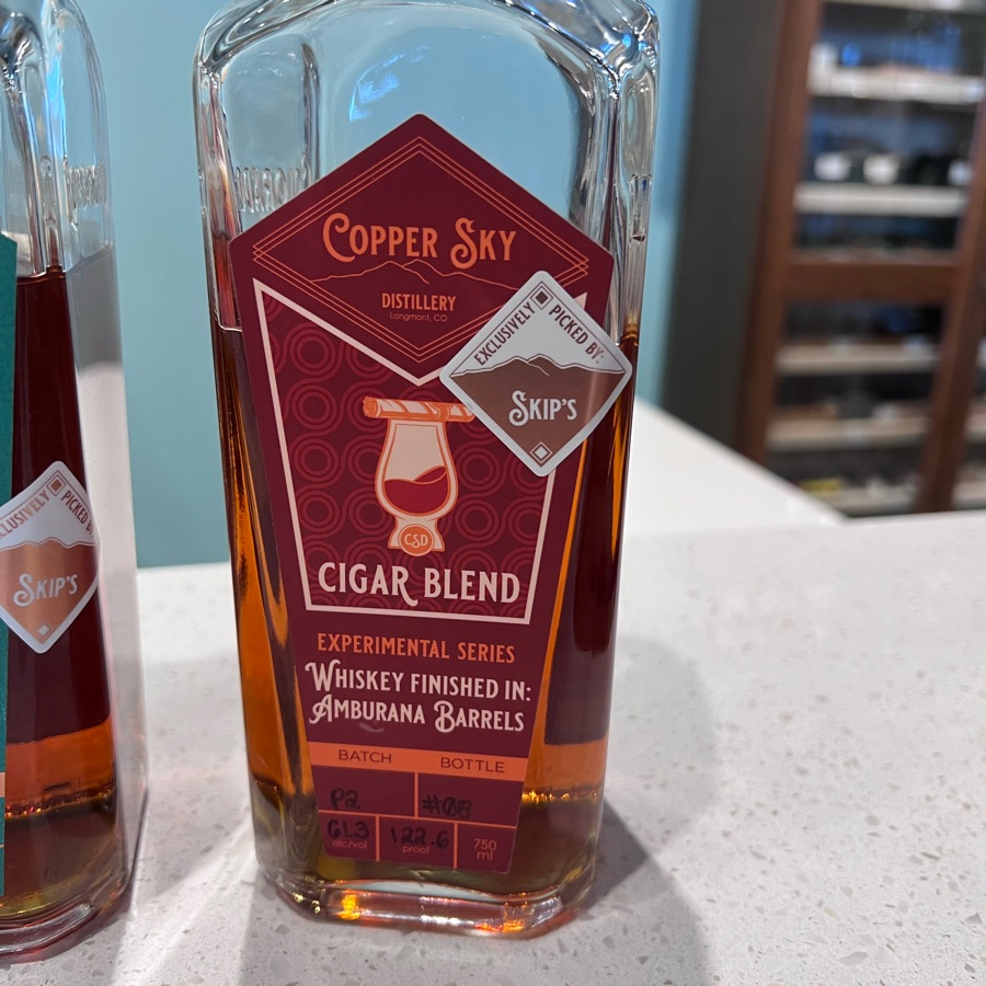 Copper Sky Cigar Blend Experimental Series Whiskey Finished In: Amburana Barrels (Skip's Liquor)