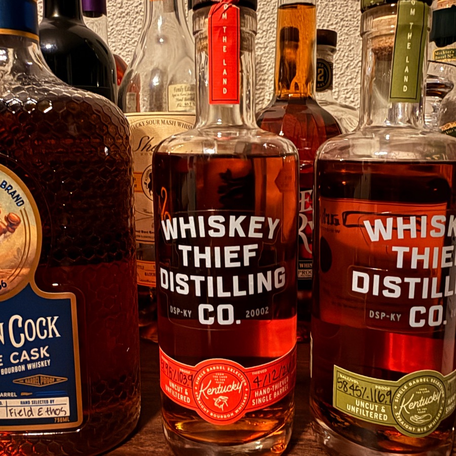Whiskey Thief Single Barrel Selection Straight Bourbon Whiskey 64c/24r/12mb
