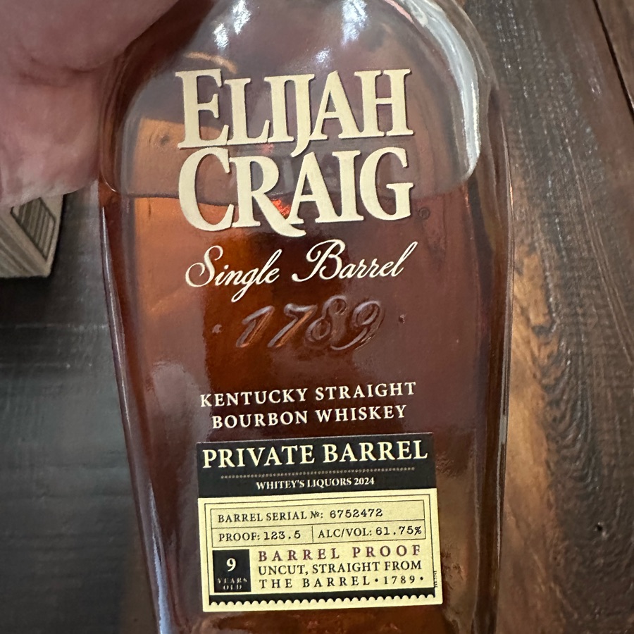 Elijah Craig Private Barrel - Barrel Proof (Whitey's Liquor 2024)
