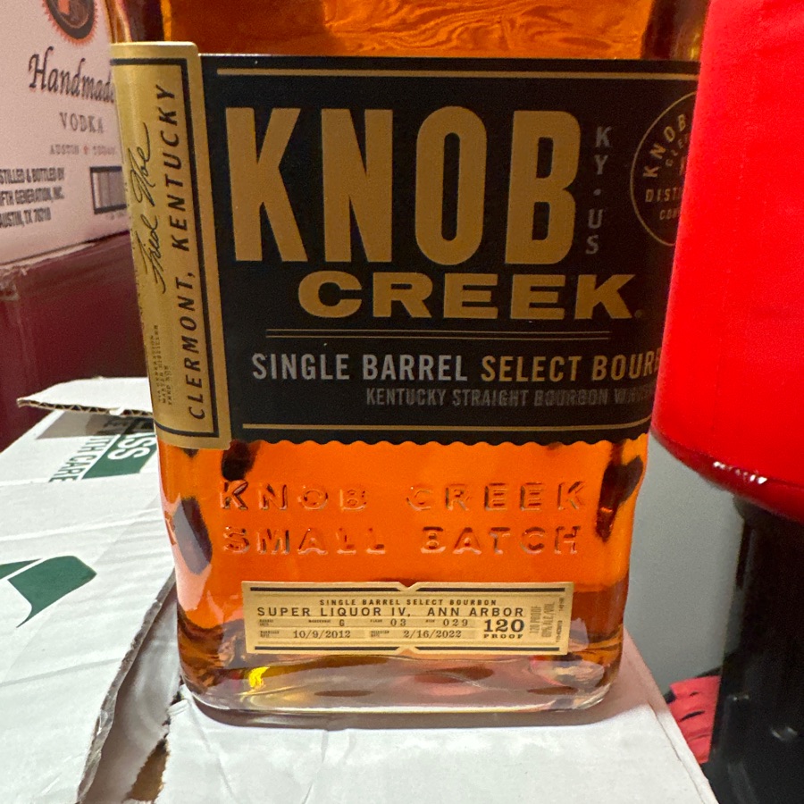 Knob Creek Single Barrel Superior Liquor