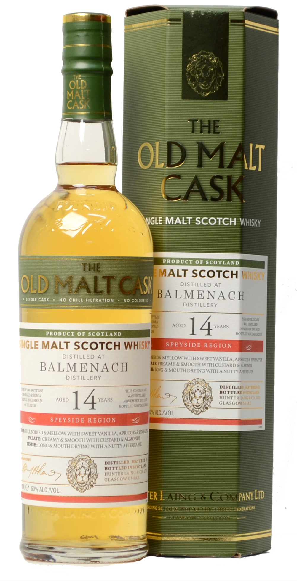 Balmenach 2001 14 Year Old Malt Cask (Hunter Laing)