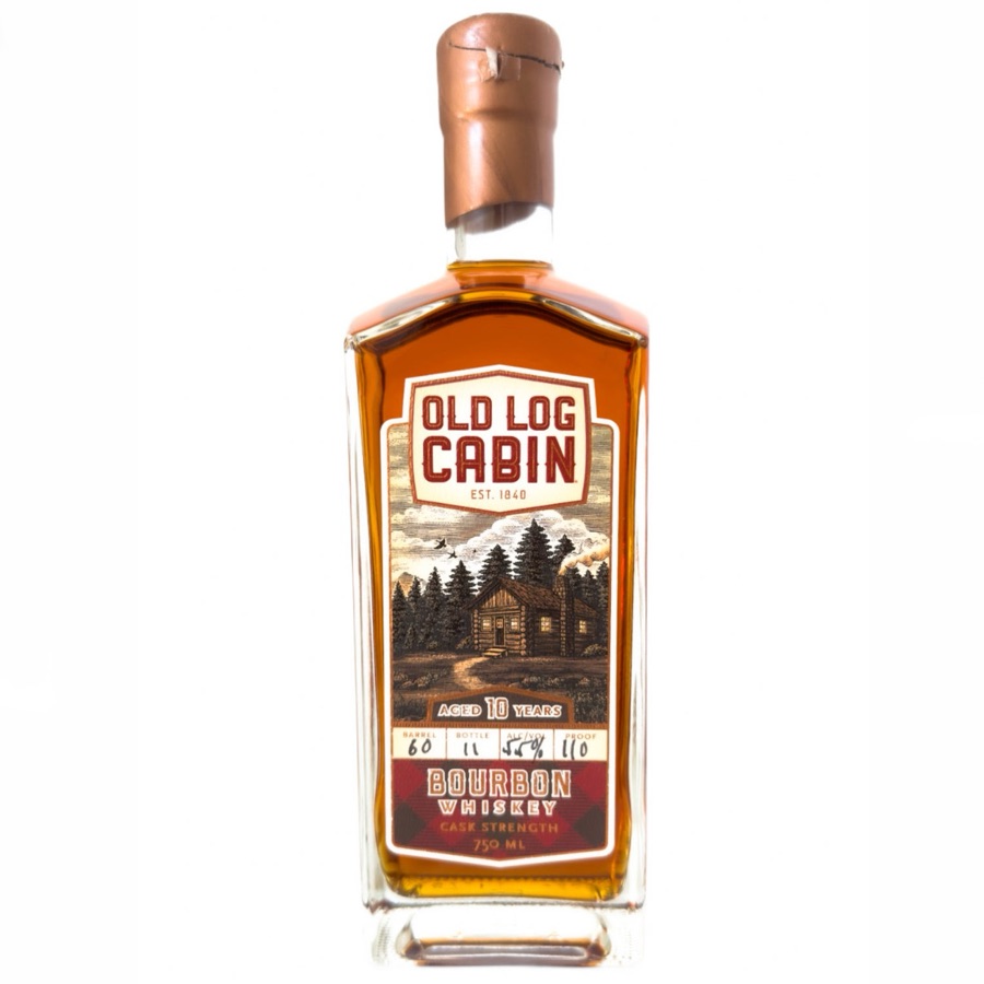Old Log Cabin Bourbon Whiskey, Aged 10 Years