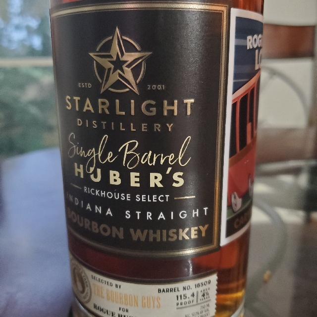 Starlight Single Barrel Huber's Rickhouse Select Bourbon (Barrel 16509)