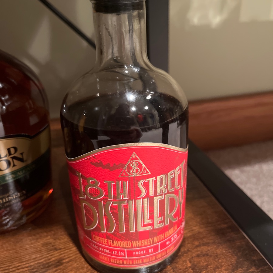 18th Street Distillery Coffee Flavored Whiskey With Vanilla
