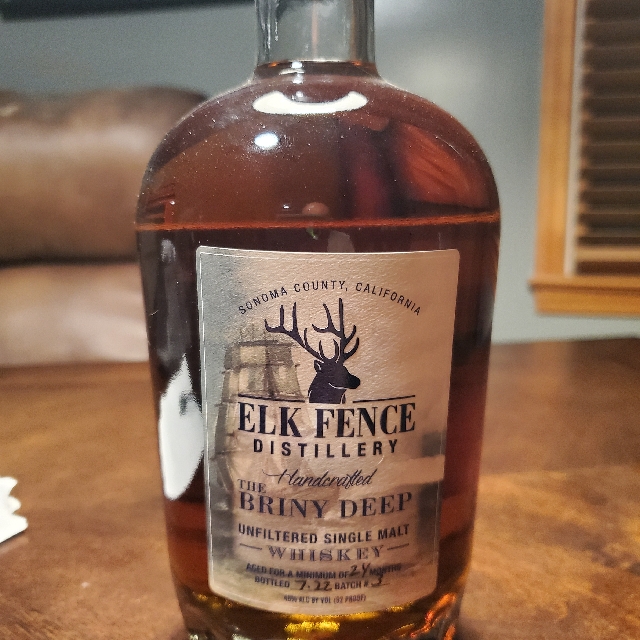 Elk Fence Distillery The Briny Deep Unfiltered Single Malt Whiskey