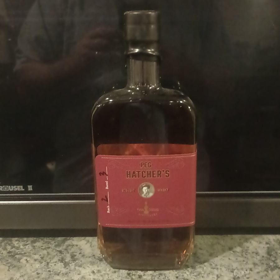 Twin Creeks Distillery Peg Hatcher's straight whiskey