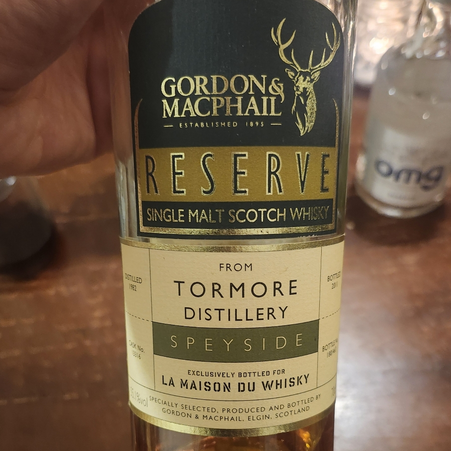 Tormore 1982 Gordon & McPhail reserve La Maison Du Whisky exclusive