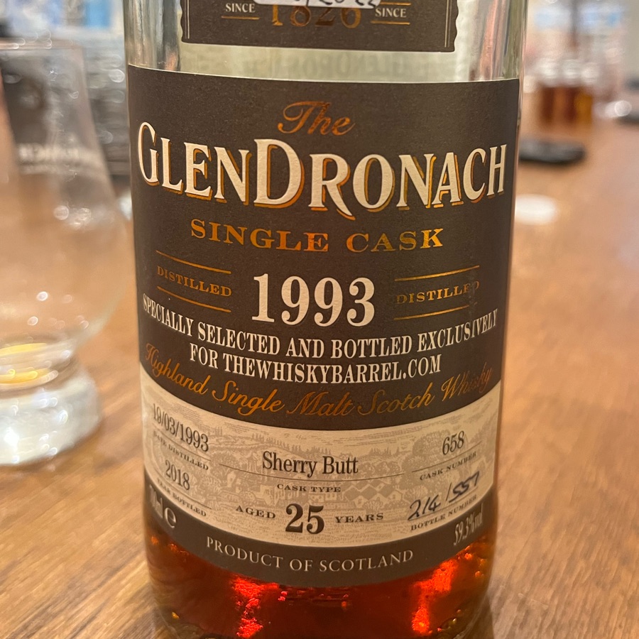 Glendronach 1993 25 Years Cask #358