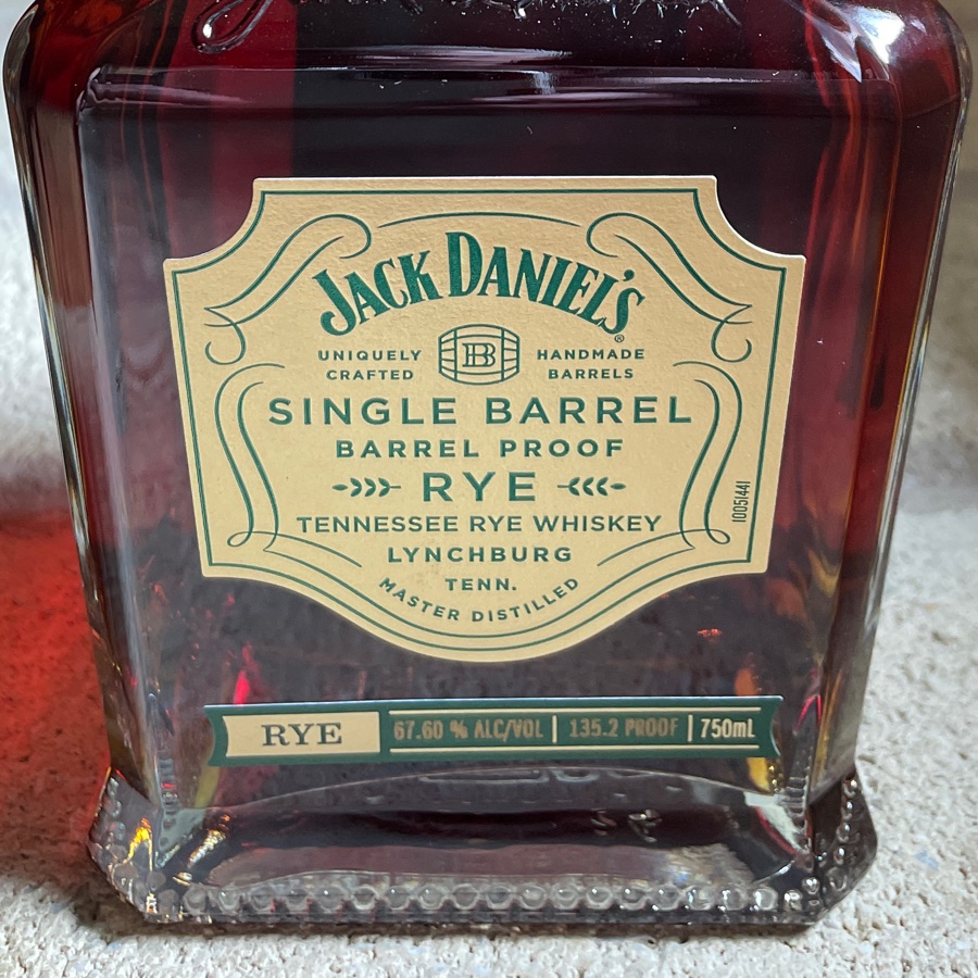 Jack Daniel's Single Barrel, Barrel Proof Rye Whiskey