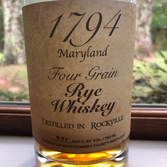 Twin Valley Distillers 1794 Maryland Four Grain Rye Whiskey