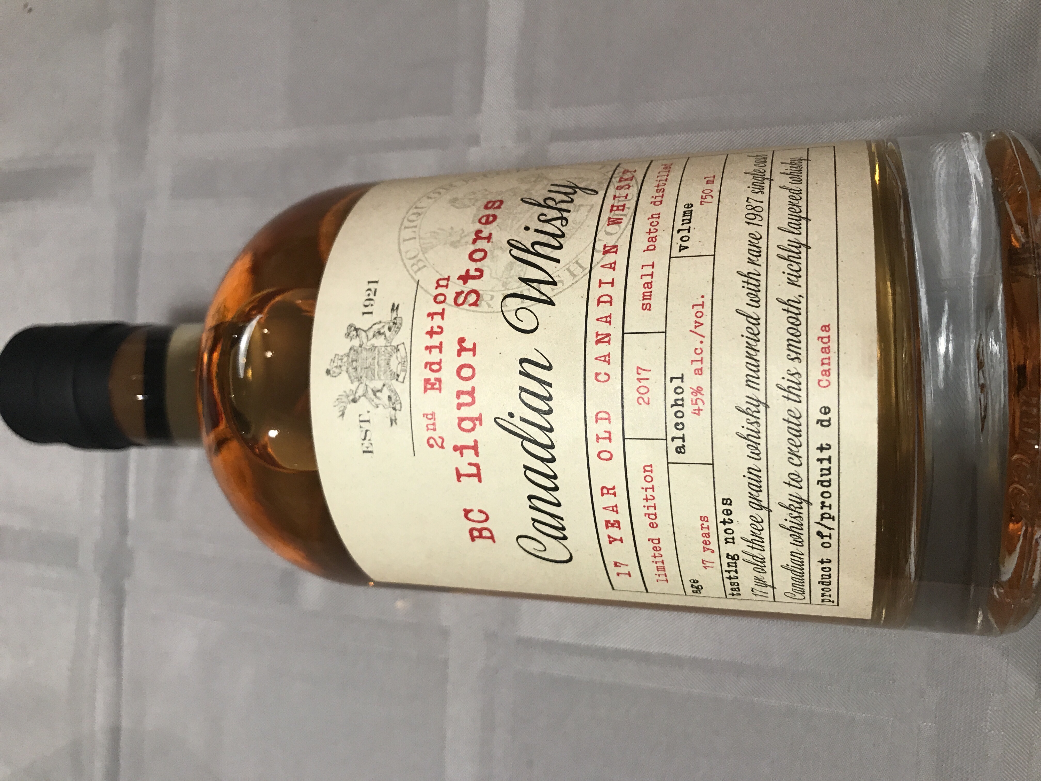 2nd Edition BC Liquor Store Canadian Whiskey