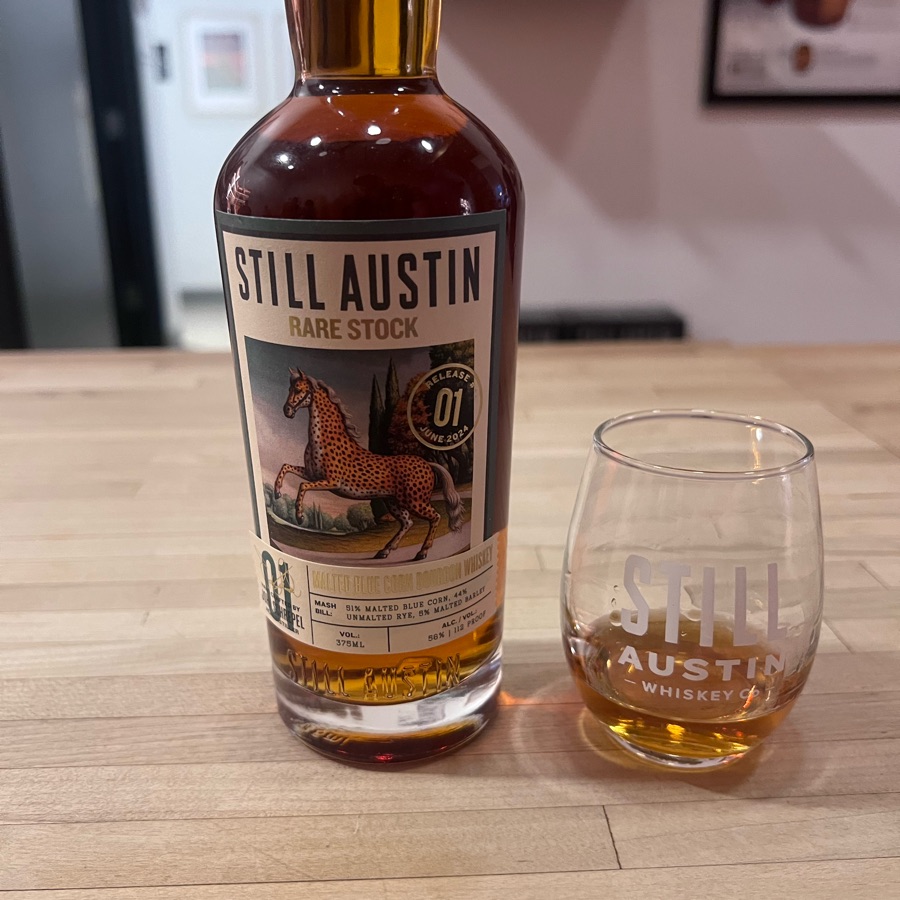 Still Austin Rare Stock Malted Blue Corn Bourbon Whiskey (Release 01 June 2024)