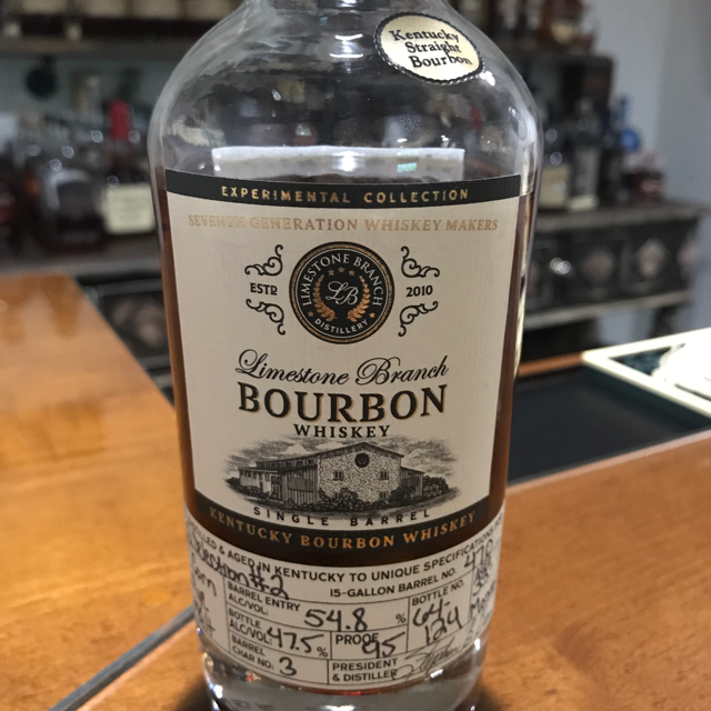 Limestone Branch Experimental Collection Kentucky Bourbon Whiskey (Bottle No. 64-124)