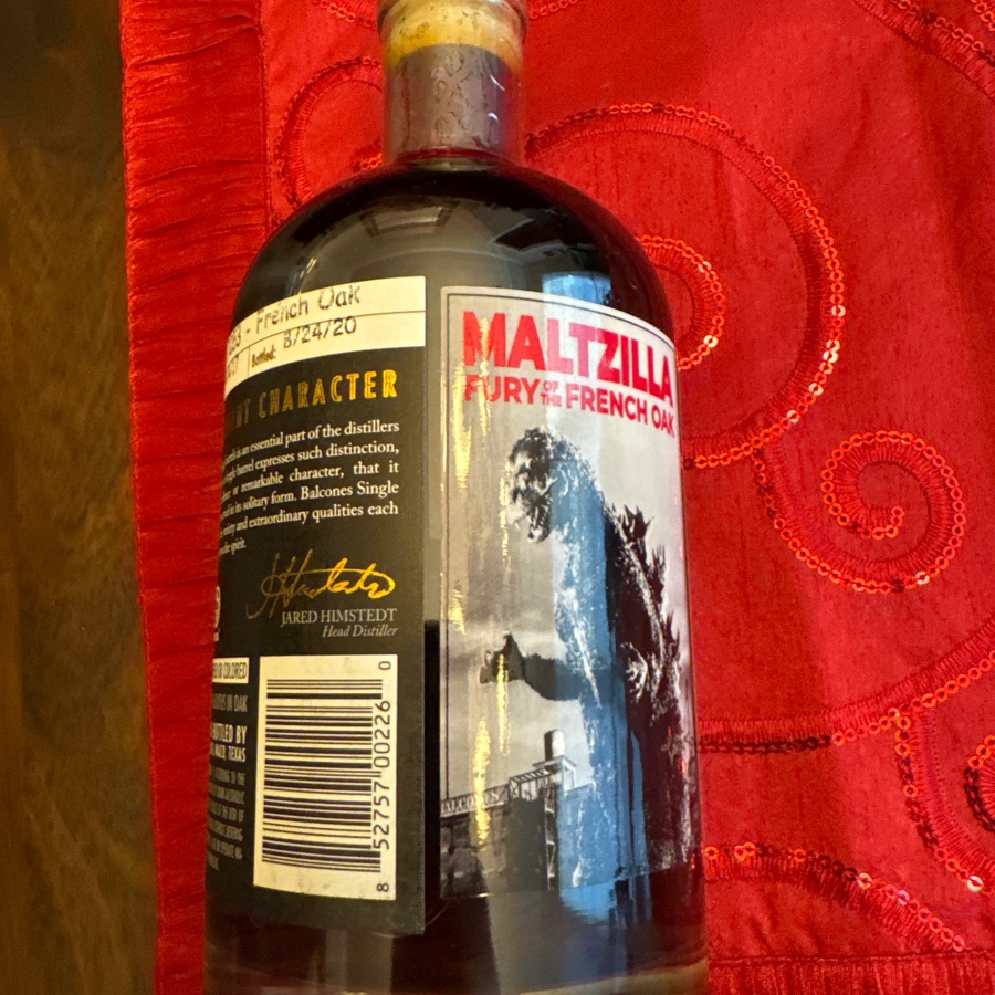Balcones Texas Single Malt Whisky Single Barrel 17053 - Big Country pick "Maltzilla" - 8/24/20