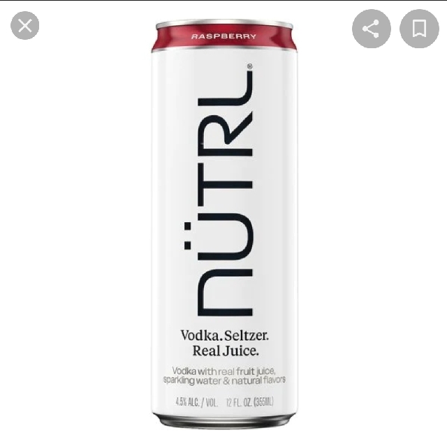 NÜTRL Vodka Seltzer - Raspberry
