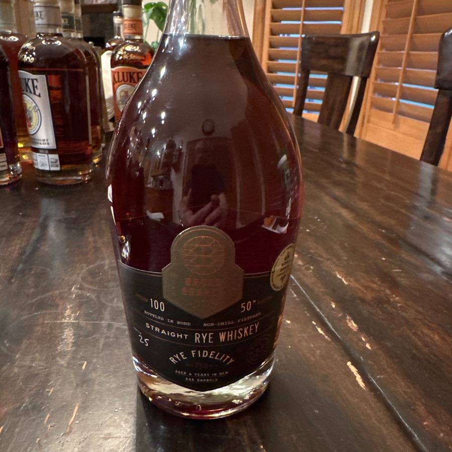 Broad Branch Rye Fidelity Bottled in Bond Straight Rye Whiskey (batch 25)