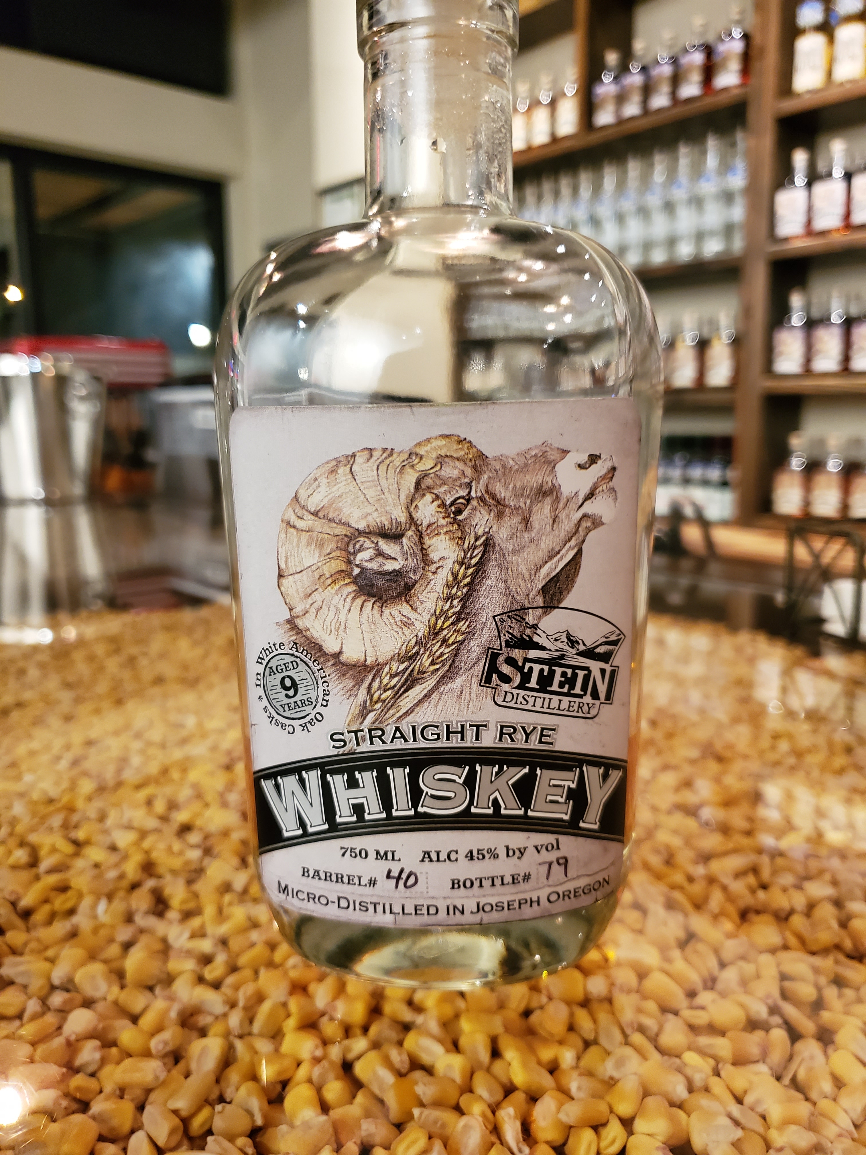 Stein Distillery 9 year old Ram Rye Whiskey