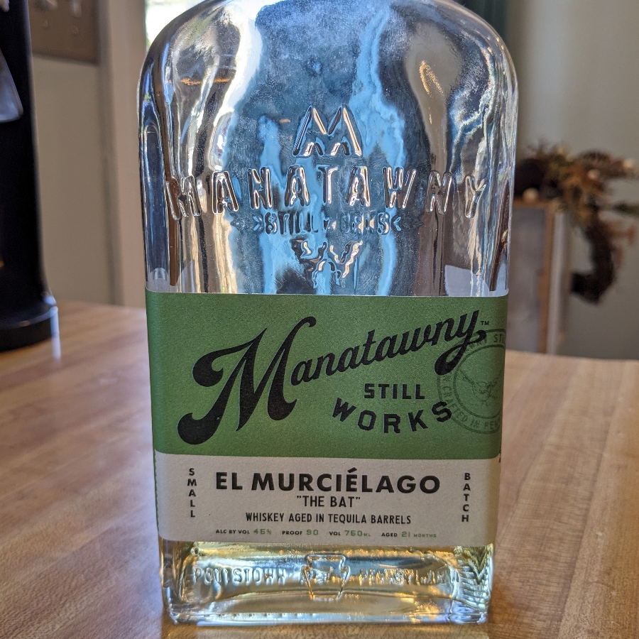 Manatawny Still Works Small Batch Whiskey Aged in Tequila Barrels "El Murciélago"