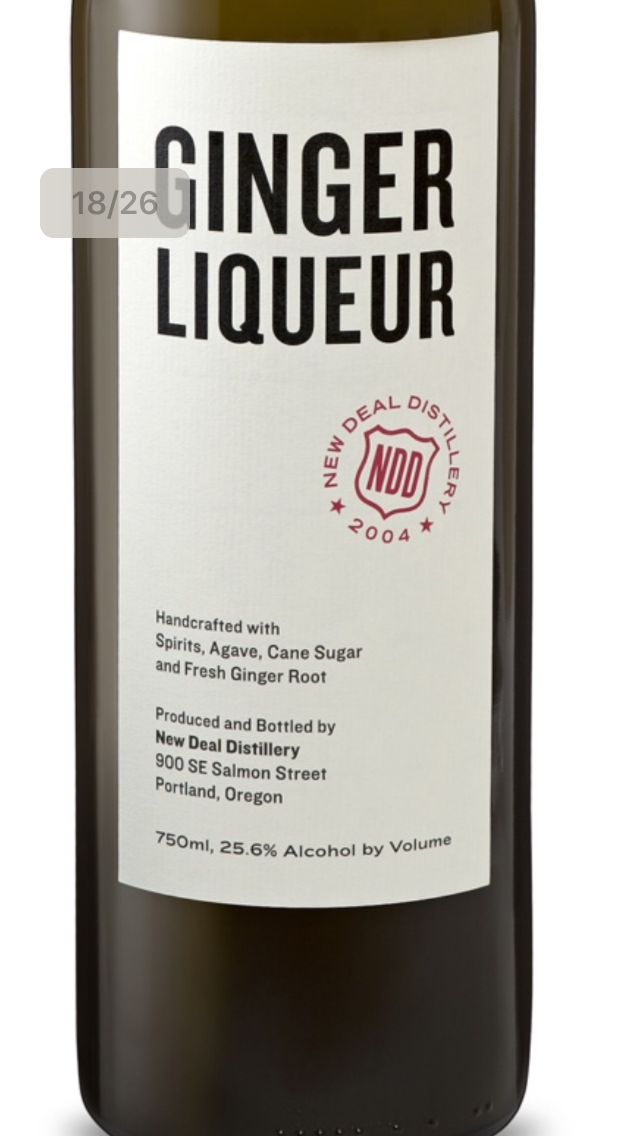 Ginger liqueur New deal distillery
