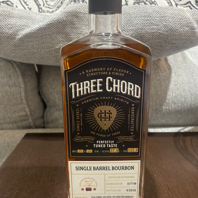 Three Chord Single Barrel Bourbon (Copper Creek Vineyard)