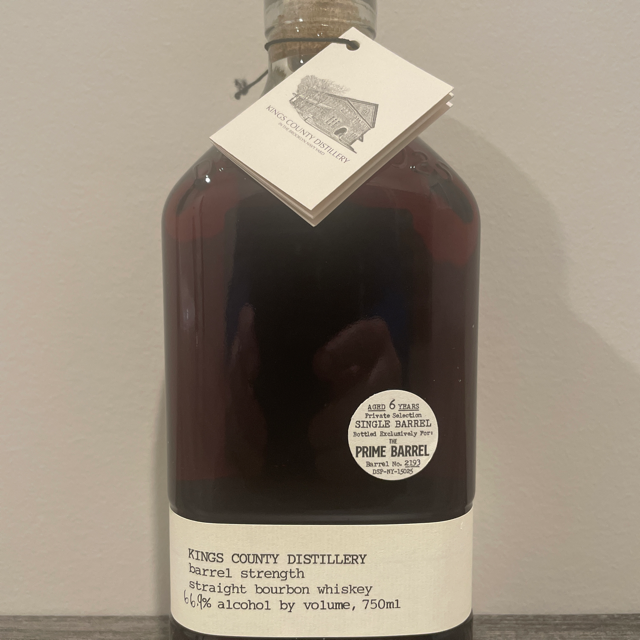 Kings County Single Barrel Barrel Strength Straight Bourbon (The Prime Barrel)