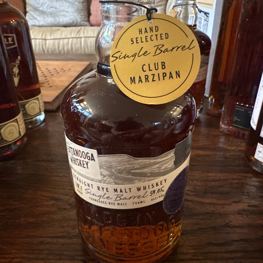 Chattanooga Straight Rye Malt Whiskey Single Barrel B007 (Club Marzipan)