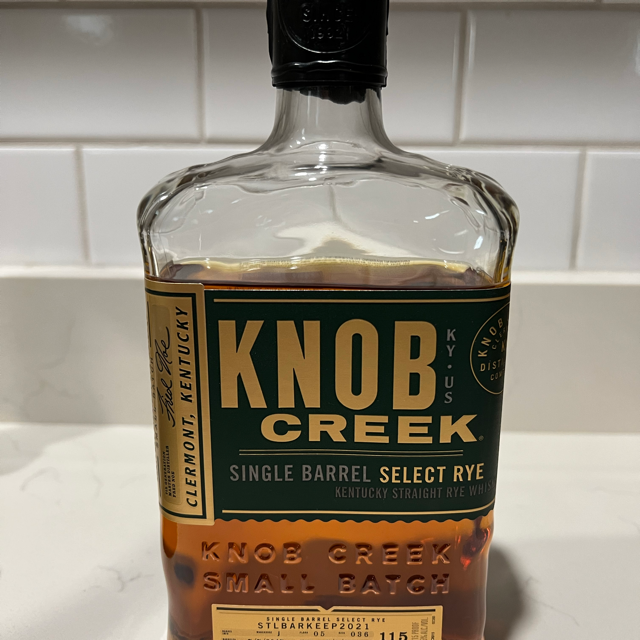 Knob Creek Single Barrel Select Rye W-J F-05 R-036