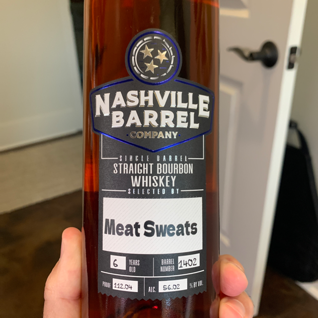 Nashville Barrel Single Barrel Straight Bourbon (Meat Sweats)