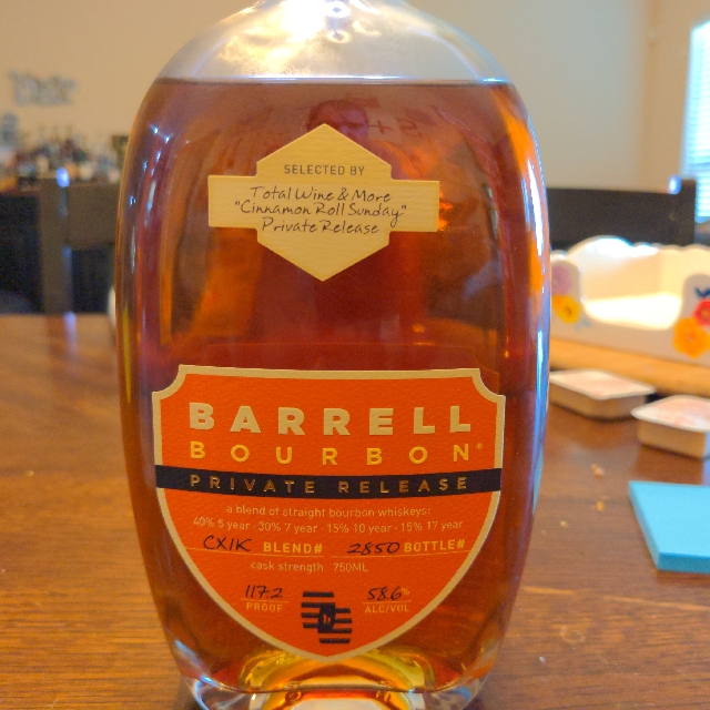 Barrell Bourbon Private Release Blend CX1K