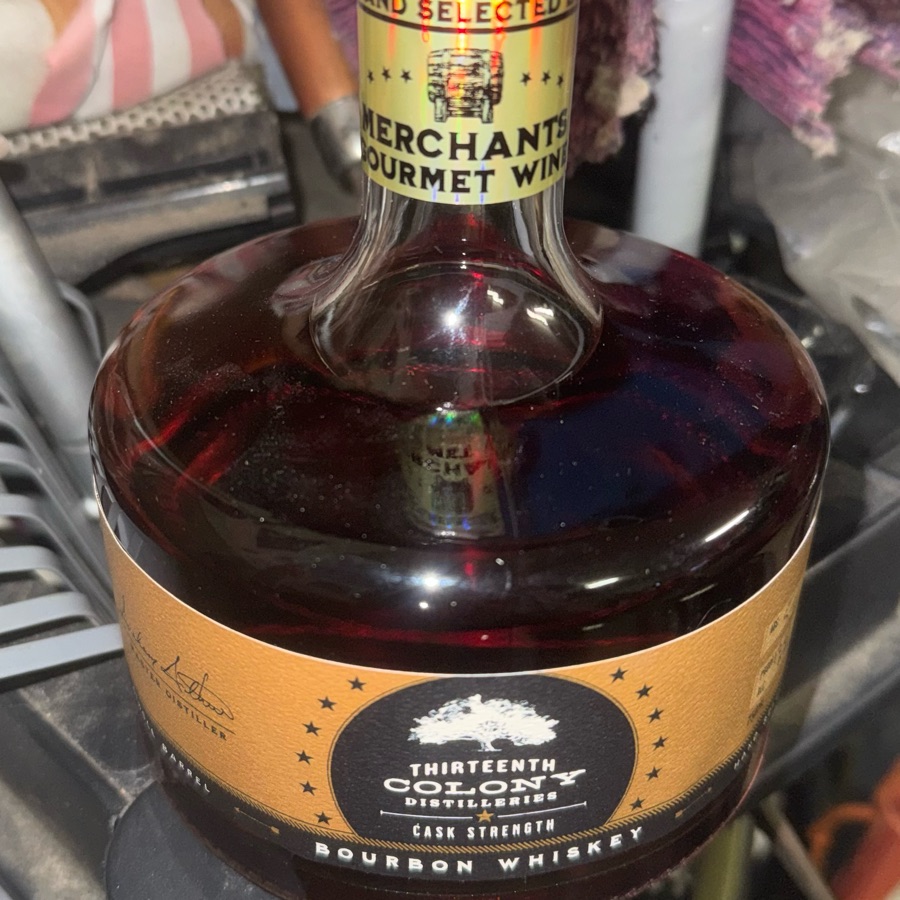 13th Colony Cask Strength Bourbon Whiskey Single Barrel - Merchants Gourmet Wine (Barrel 750, Bottle 69)