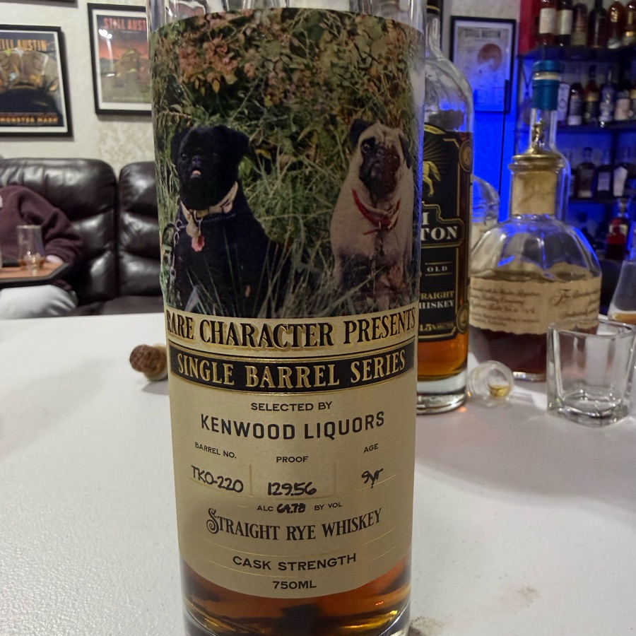Rare Character Presents Single Barrel Series (Selected By Kenwood Liquors) Straight Rye Whiskey Cask Strength