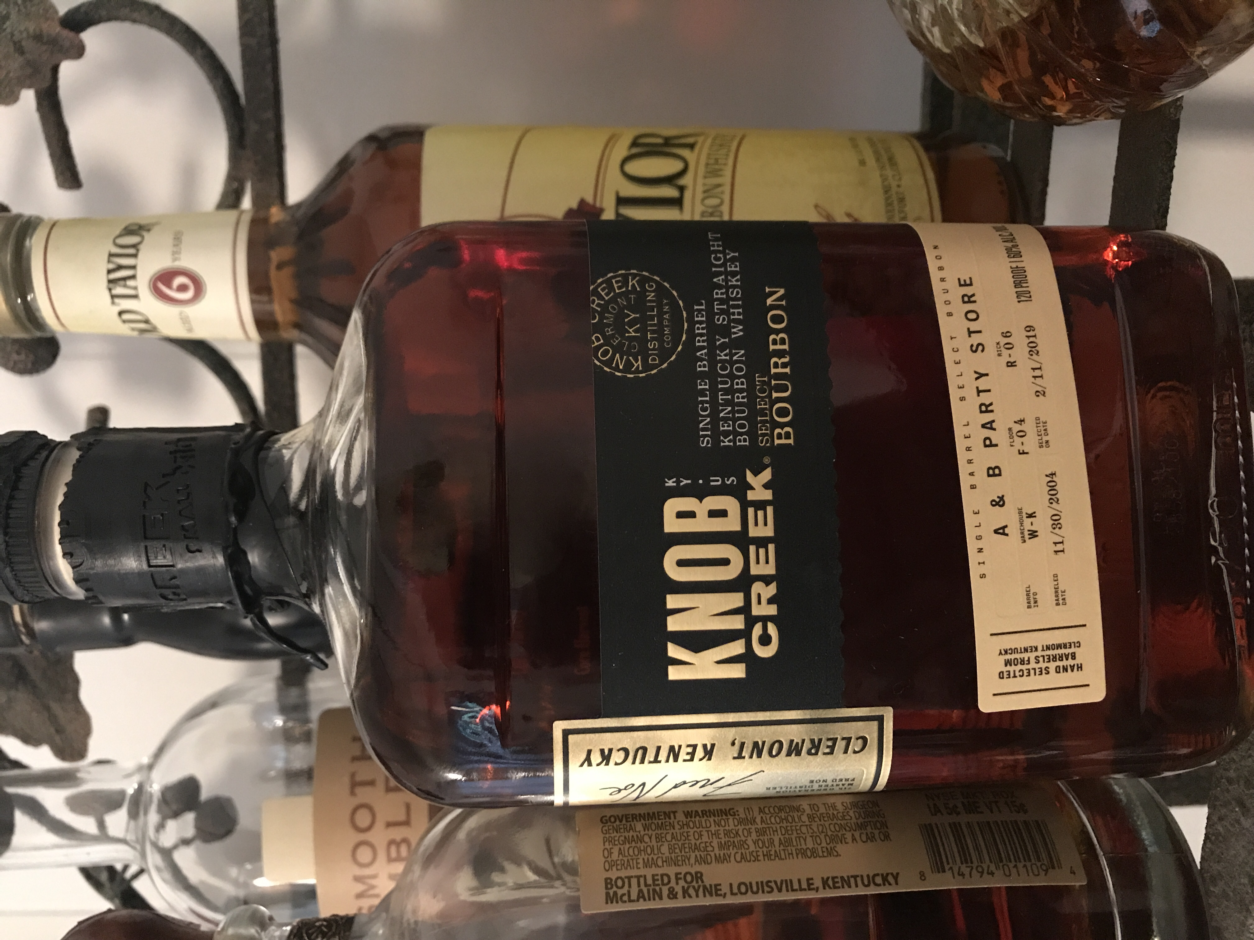 Knob Creek Single Barrel Select Bourbon W-K F-04 R-06 (A & B Party Store)