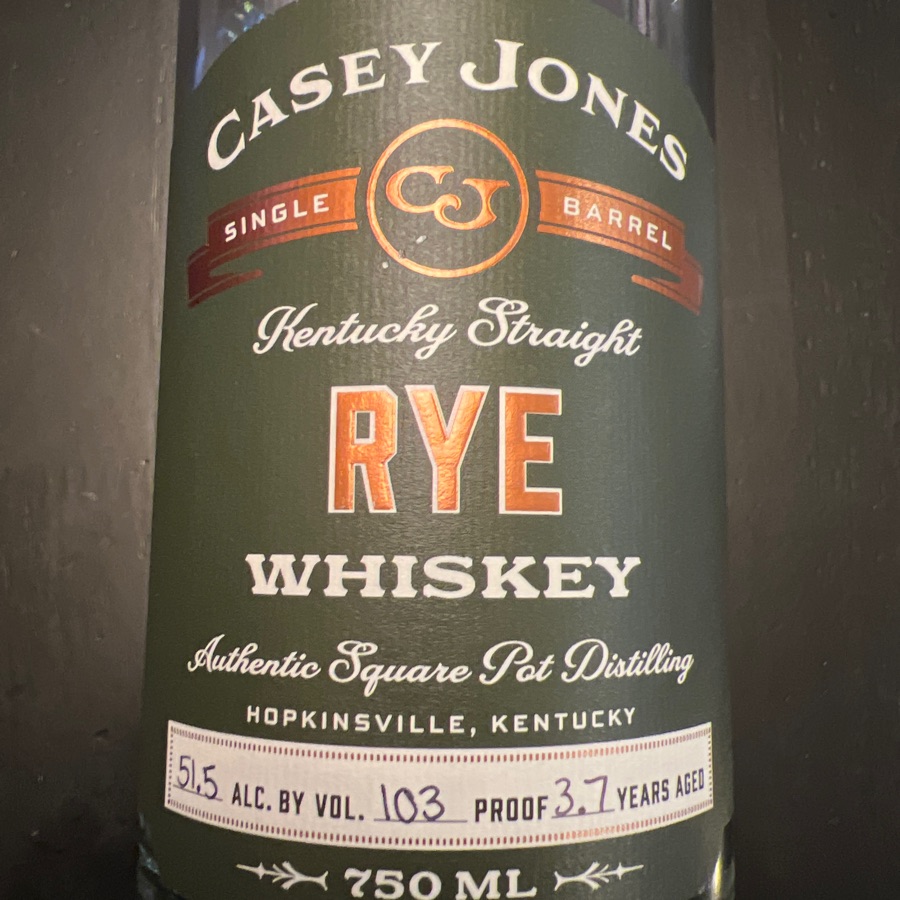 Casey Jones Kentucky Straight Rye Wiskey